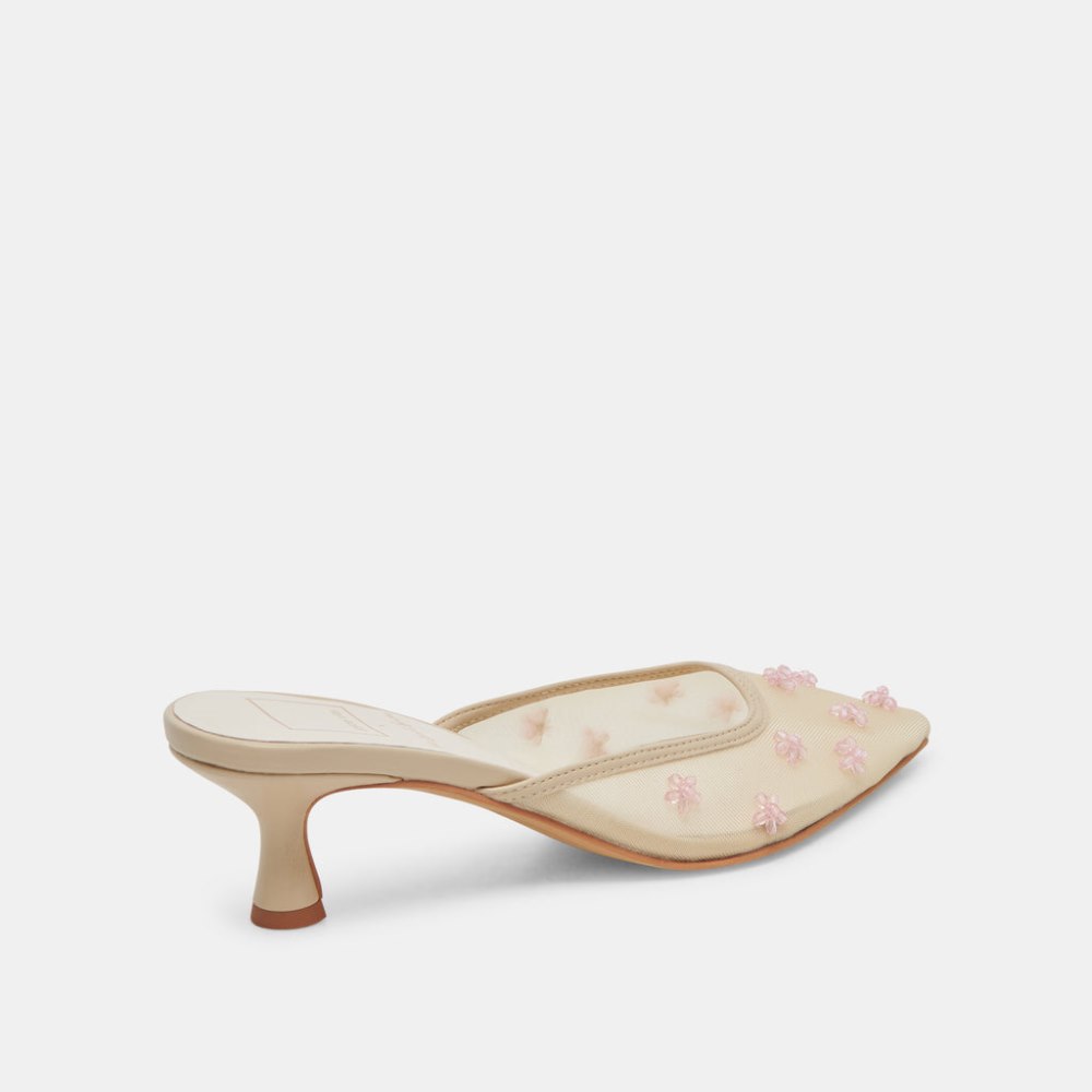 Dolce Vita Claire Heels French Vanilla Mesh