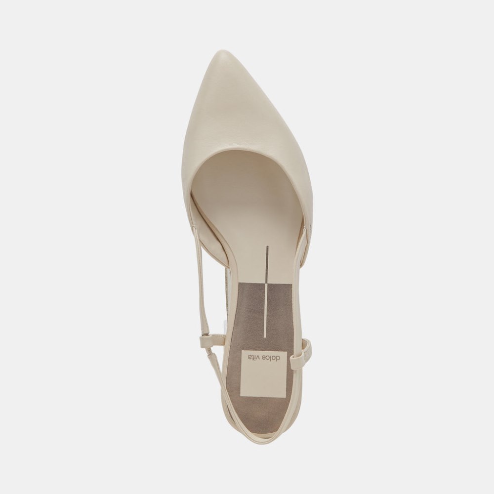Dolce Vita Narah Flats Ivory Leather