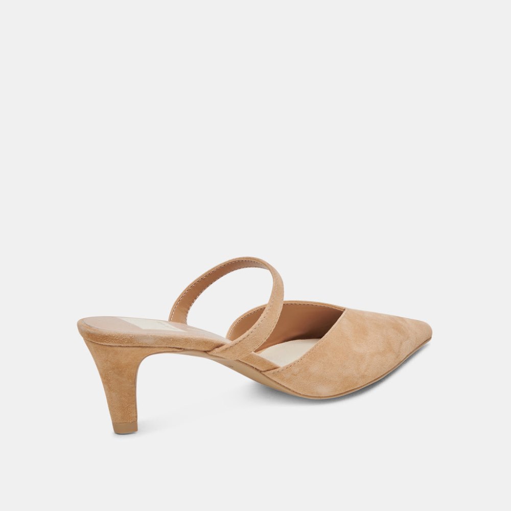 Dolce Vita Kanika Mid Heels Tan Suede