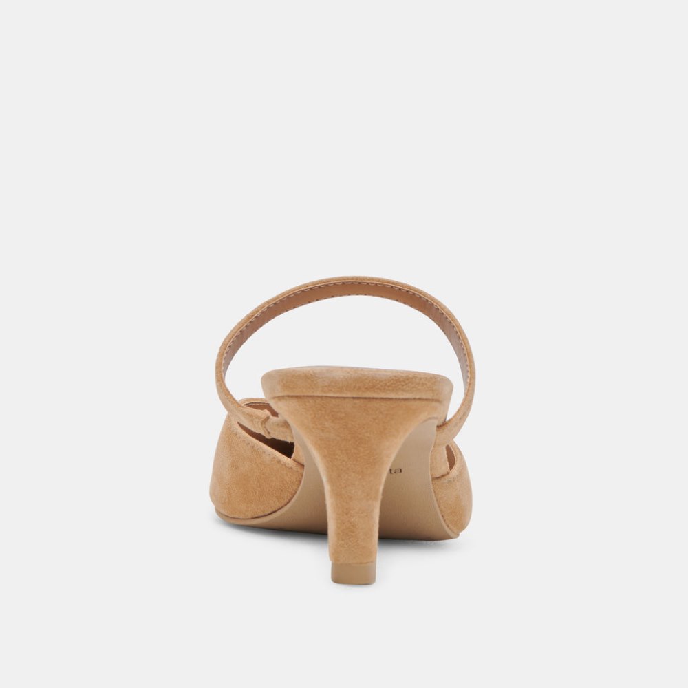 Dolce Vita Kanika Mid Heels Tan Suede