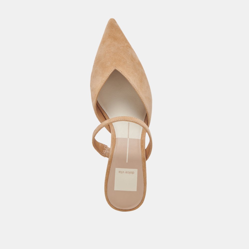 Dolce Vita Kanika Mid Heels Tan Suede