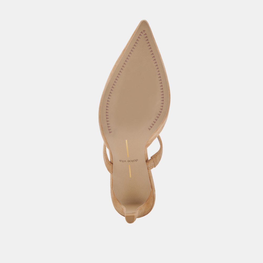 Dolce Vita Kanika Mid Heels Tan Suede