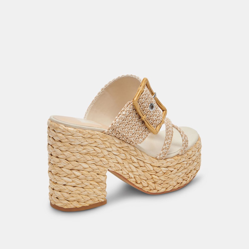 Dolce Vita Edwina Heels White Natural Raffia