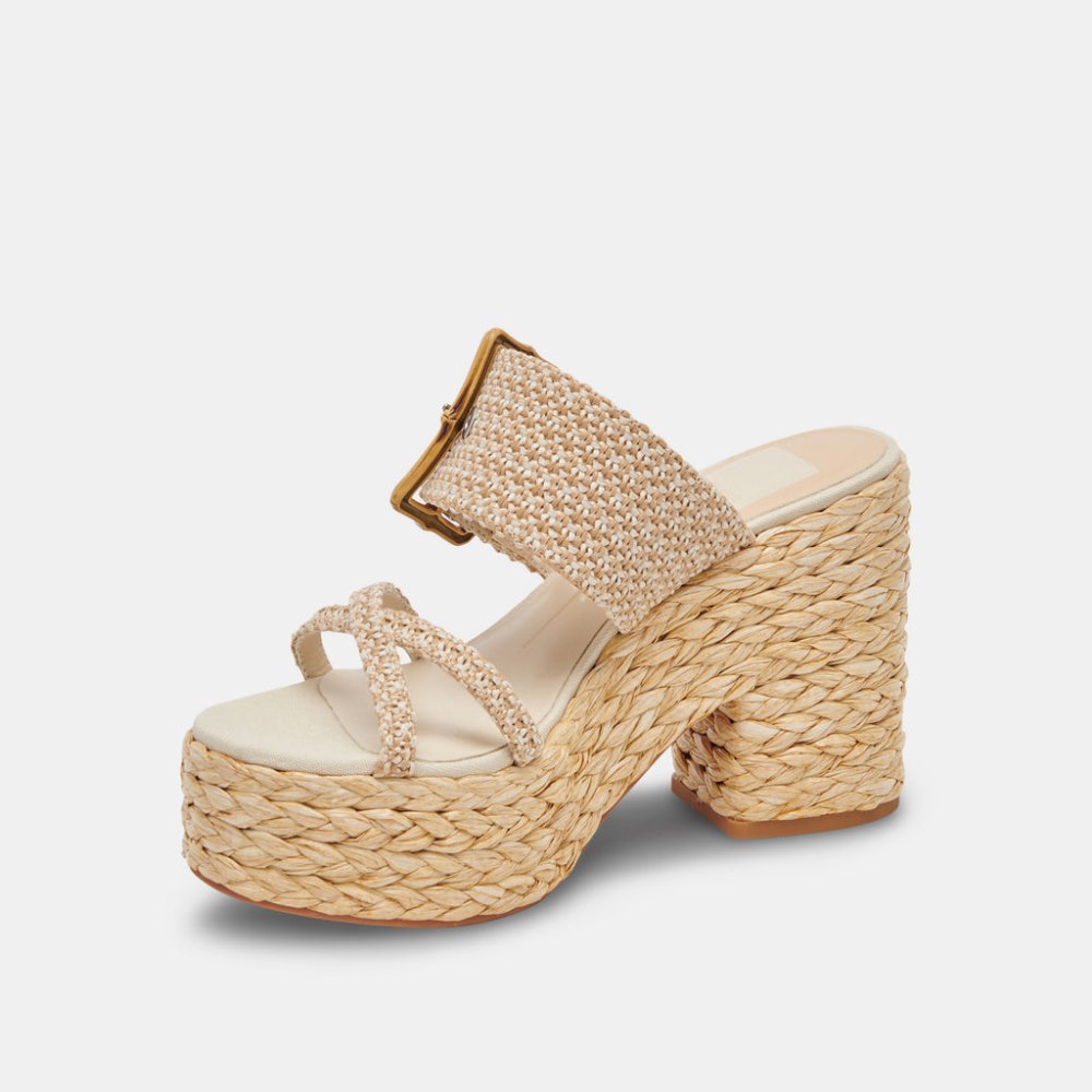 Dolce Vita Edwina Heels White Natural Raffia