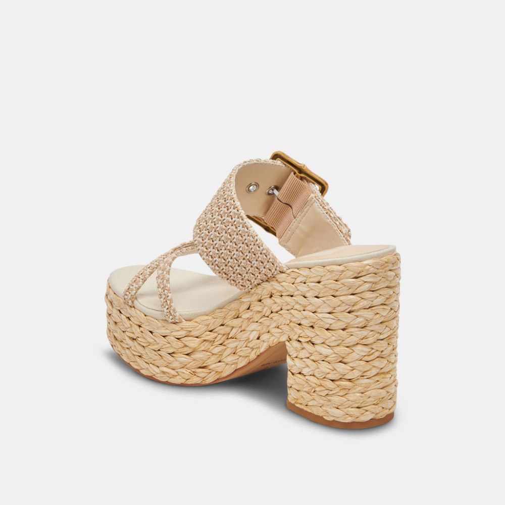Dolce Vita Edwina Heels White Natural Raffia