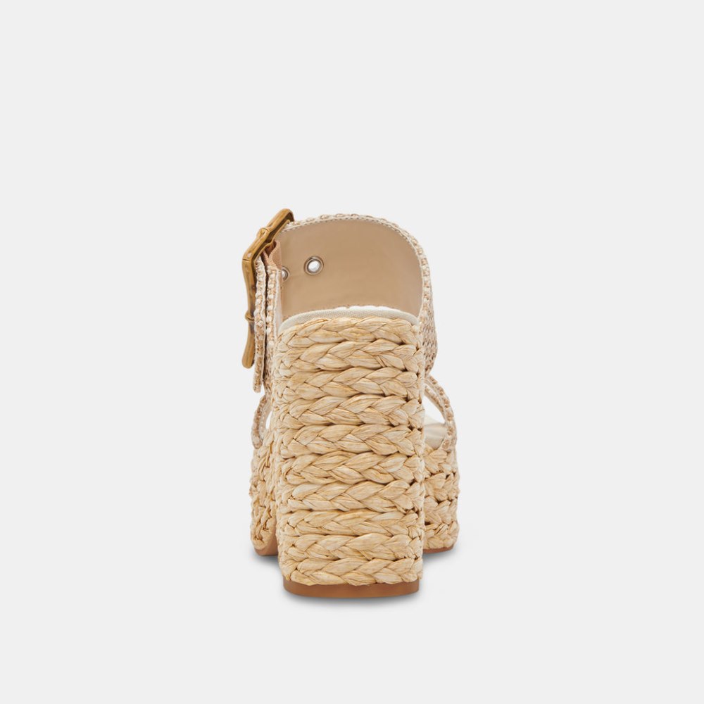 Dolce Vita Edwina Heels White Natural Raffia