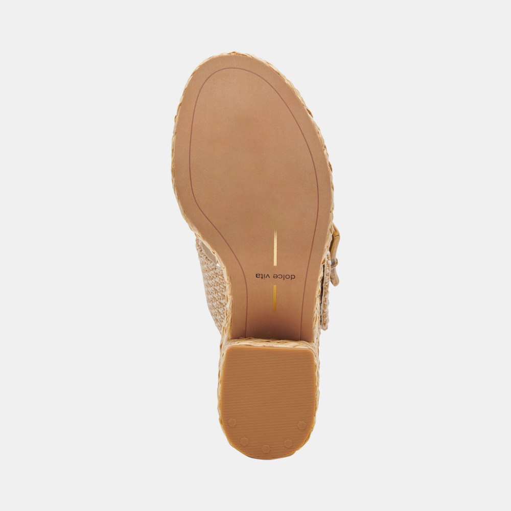 Dolce Vita Edwina Heels White Natural Raffia