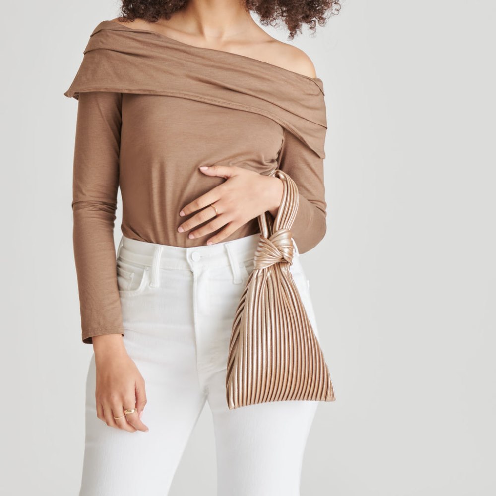 Dolce Vita Carey Handbag Gold Faux Leather