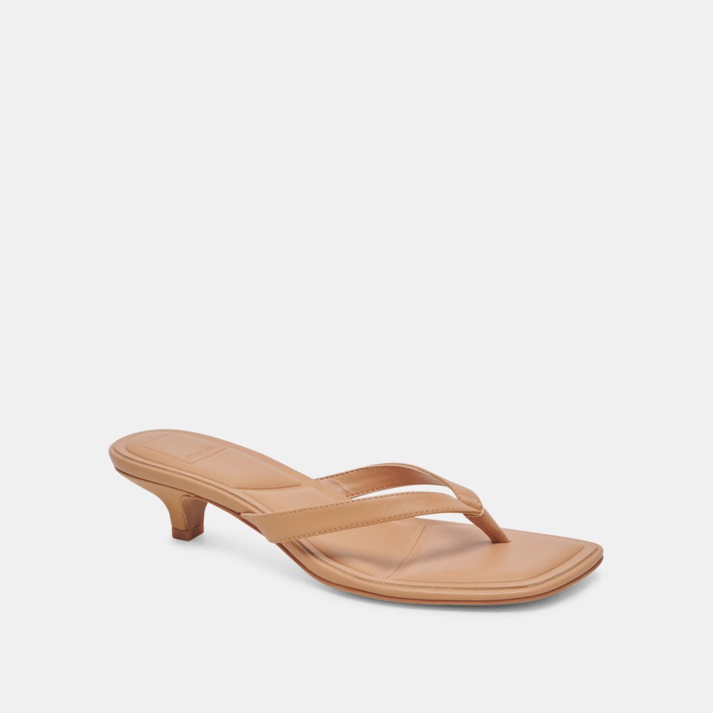Dolce Vita Tasiah Sandals Light Tan Leather