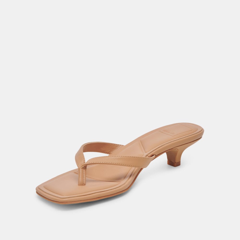 Dolce Vita Tasiah Sandals Light Tan Leather