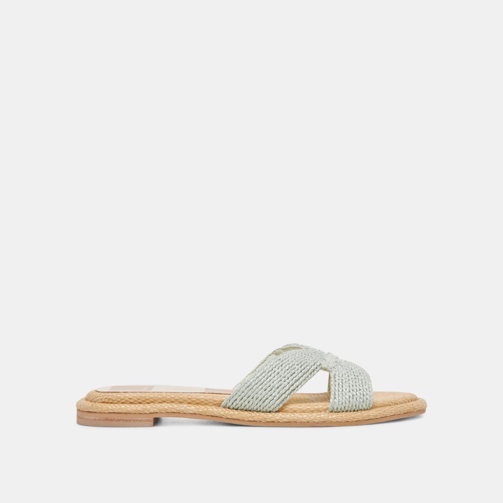 Dolce Vita Atomic Wide Sandals Mint Raffia