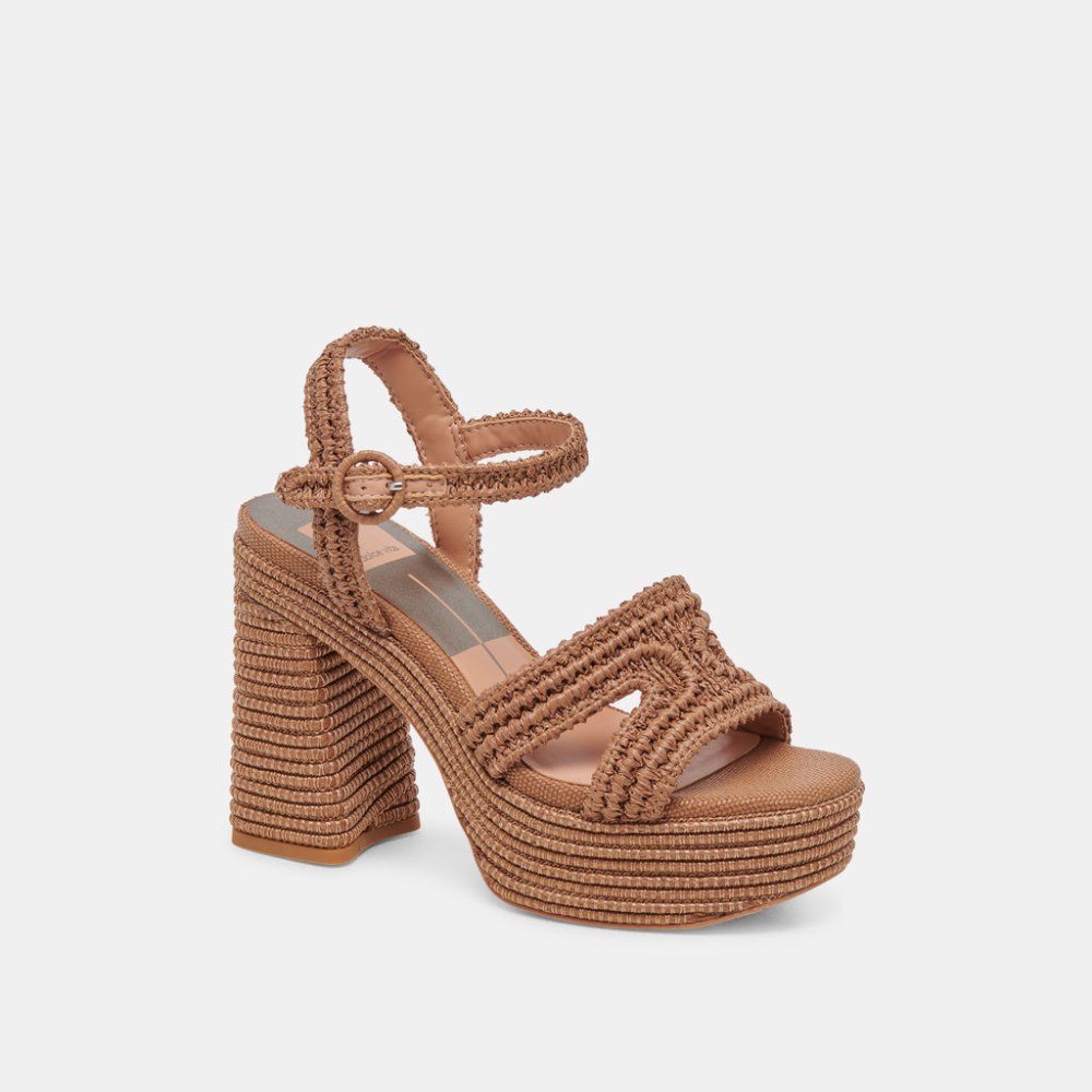 Dolce Vita Lacye Heels Brown Woven