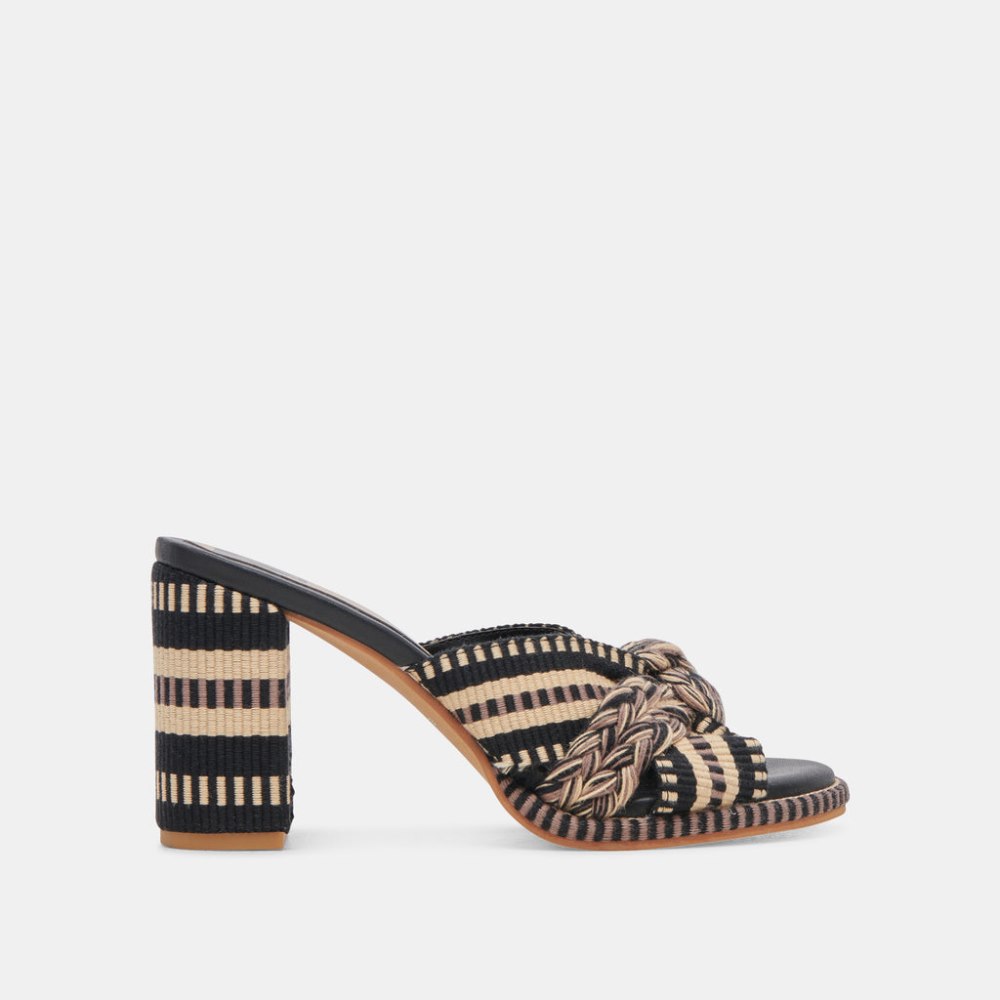 Dolce Vita Brilah Heels Black Multi Woven