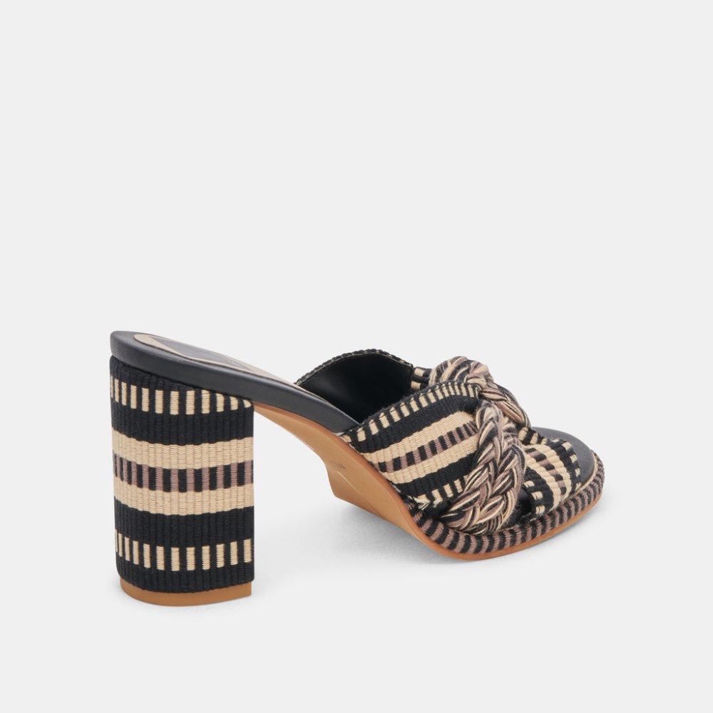 Dolce Vita Brilah Heels Black Multi Woven