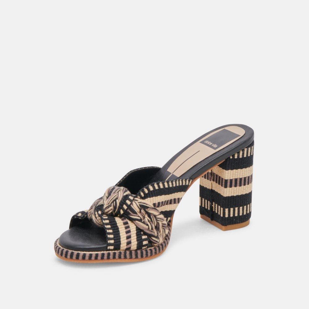 Dolce Vita Brilah Heels Black Multi Woven