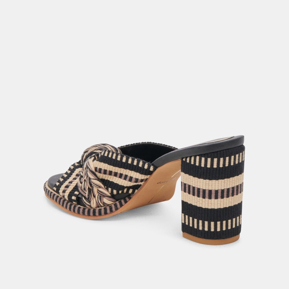 Dolce Vita Brilah Heels Black Multi Woven