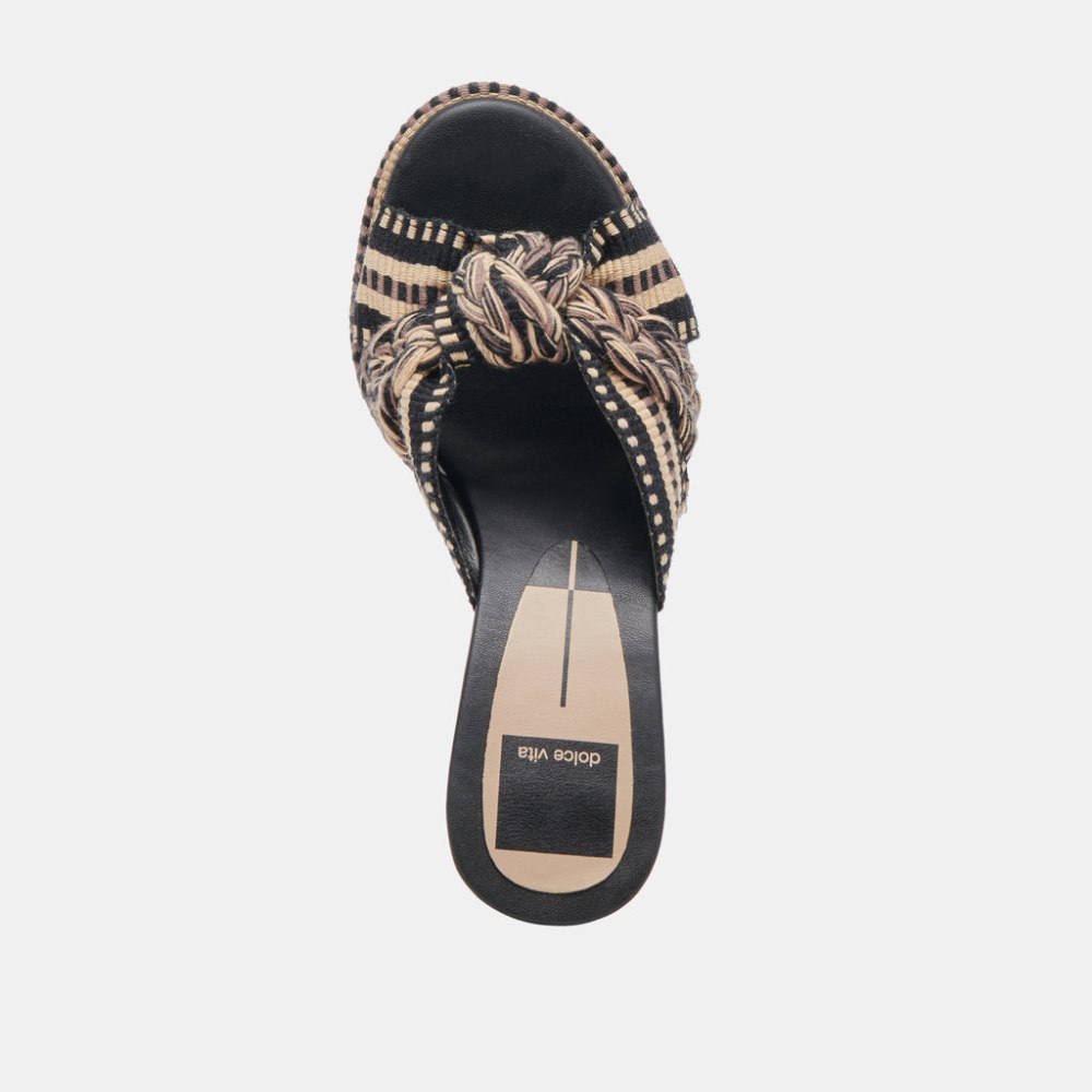 Dolce Vita Brilah Heels Black Multi Woven