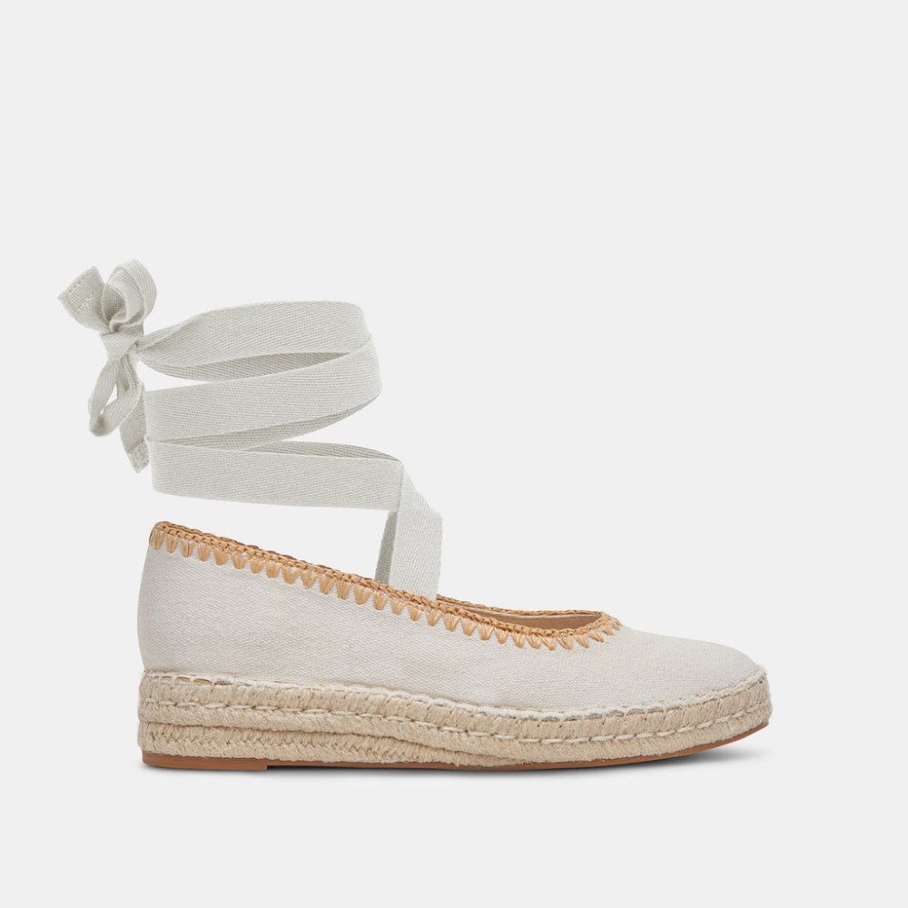 Dolce Vita Morgan Flats Ivory Canvas