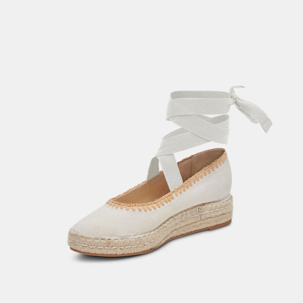 Dolce Vita Morgan Flats Ivory Canvas