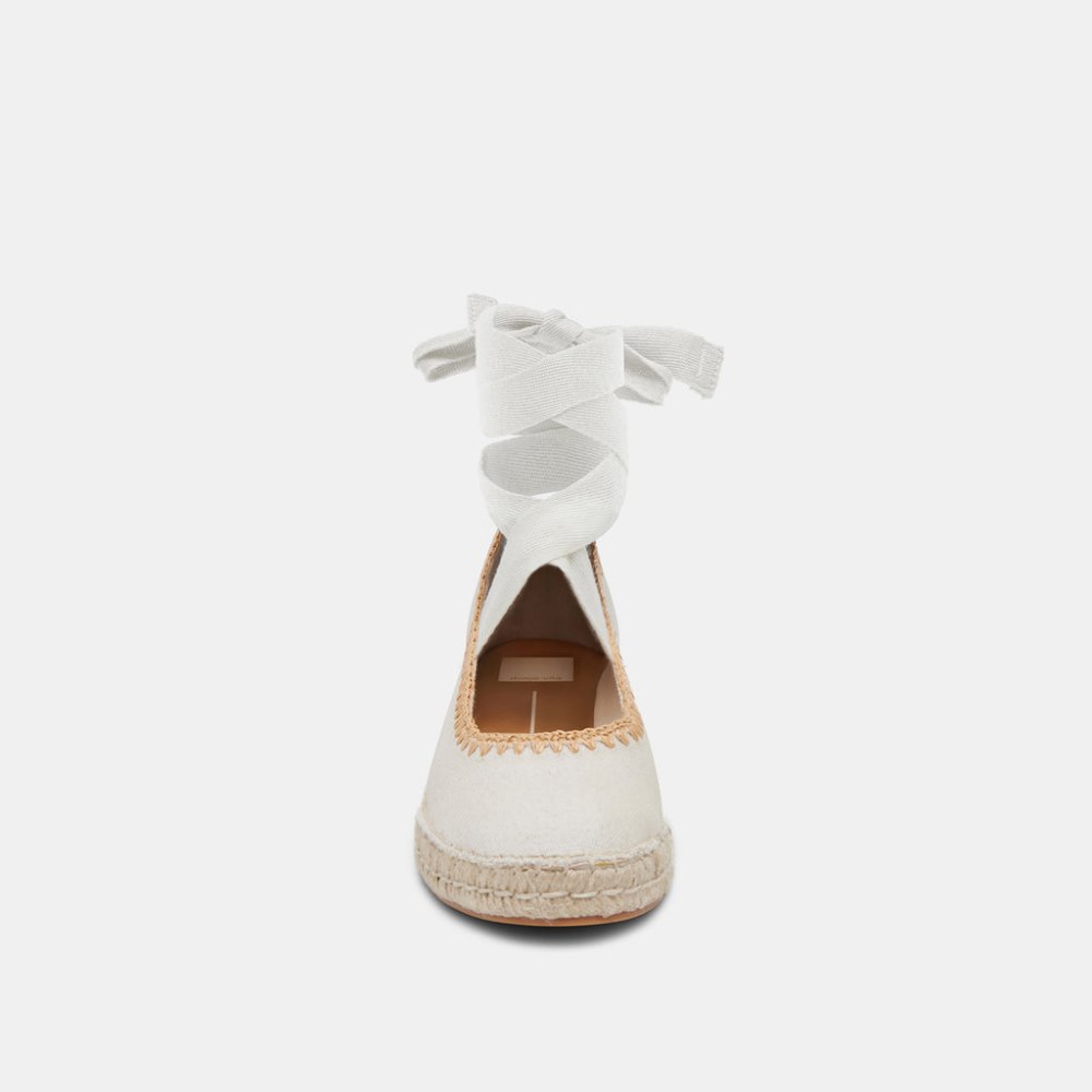 Dolce Vita Morgan Flats Ivory Canvas
