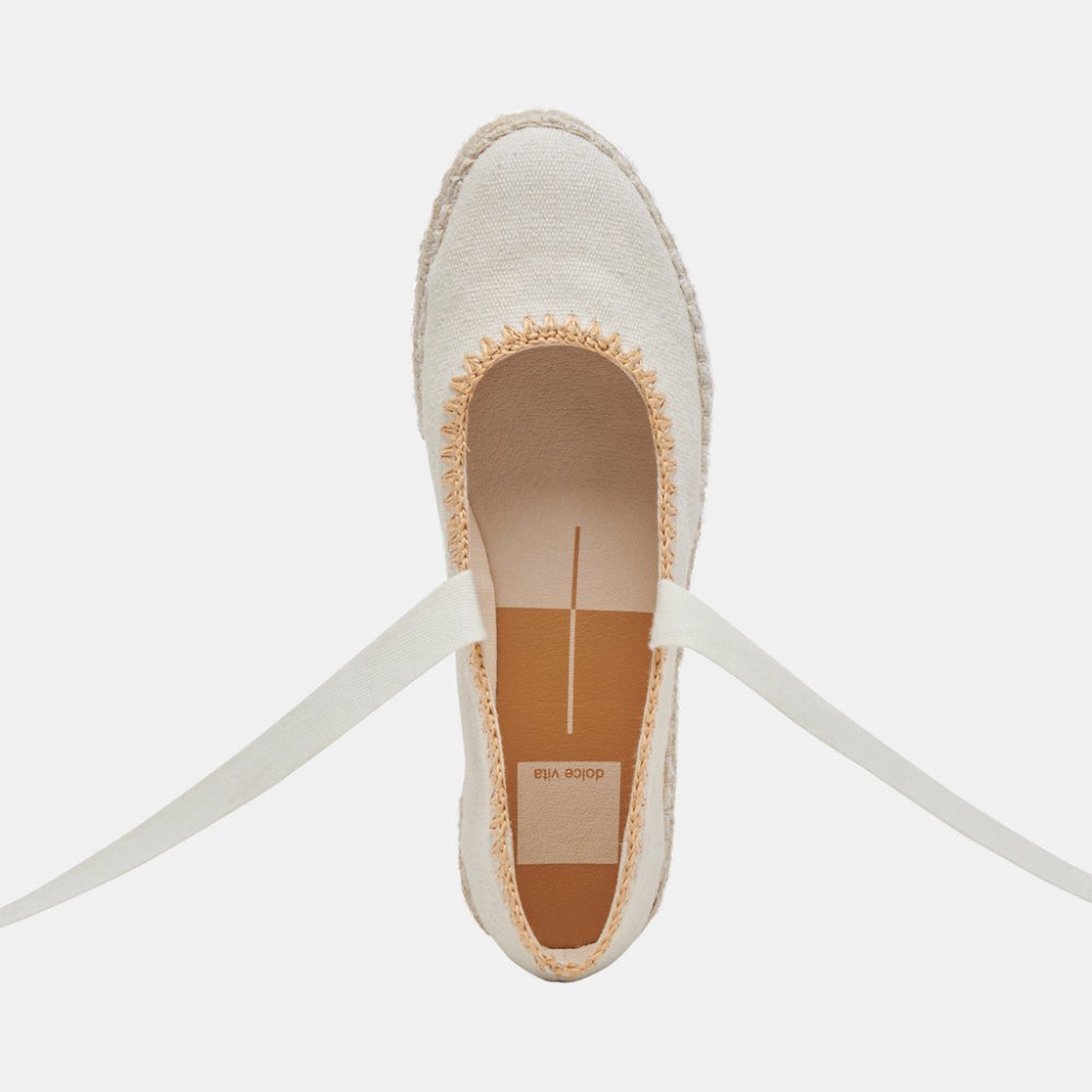 Dolce Vita Morgan Flats Ivory Canvas