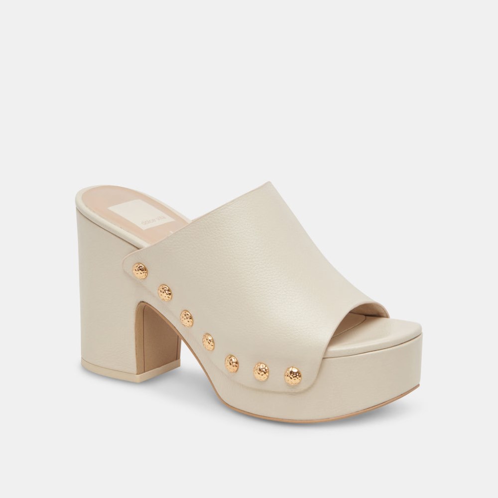 Dolce Vita Emol Heels Off White Leather