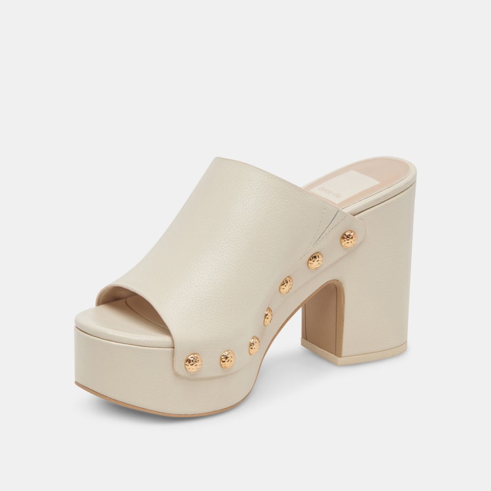 Dolce Vita Emol Heels Off White Leather