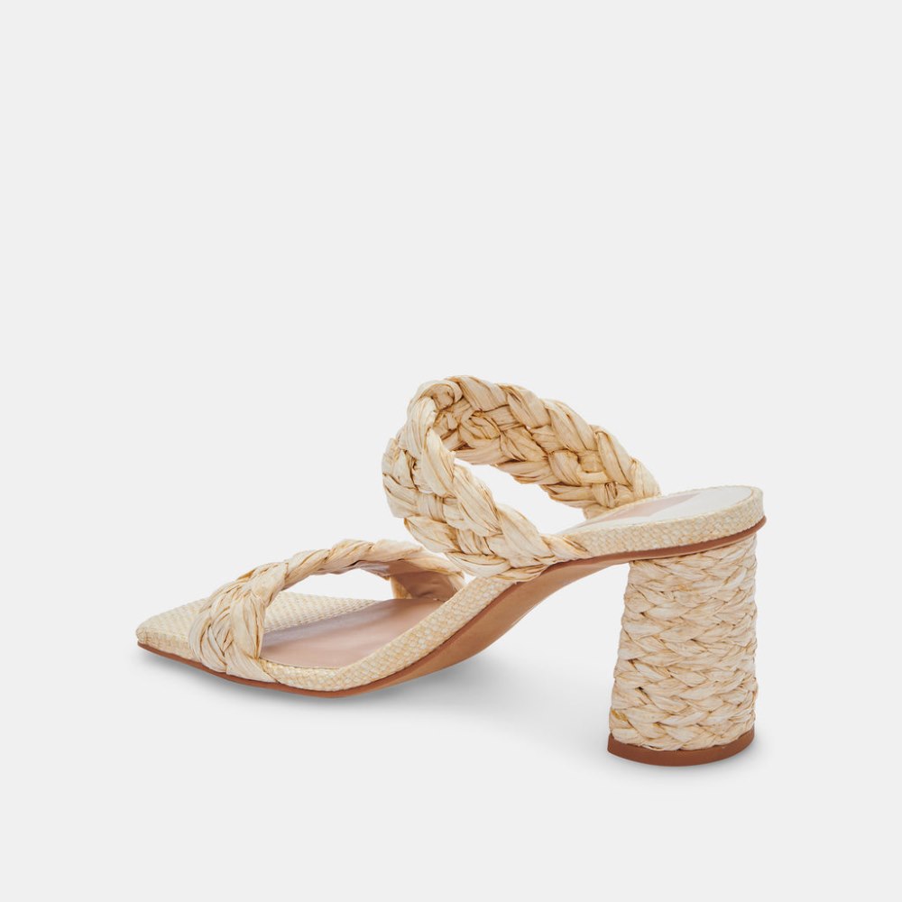 Dolce Vita Paily Raffia Heels Vanilla Raffia