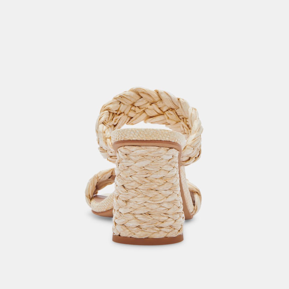 Dolce Vita Paily Raffia Heels Vanilla Raffia