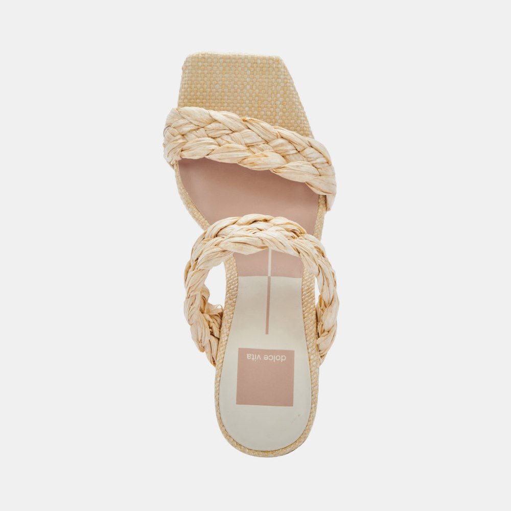 Dolce Vita Paily Raffia Heels Vanilla Raffia