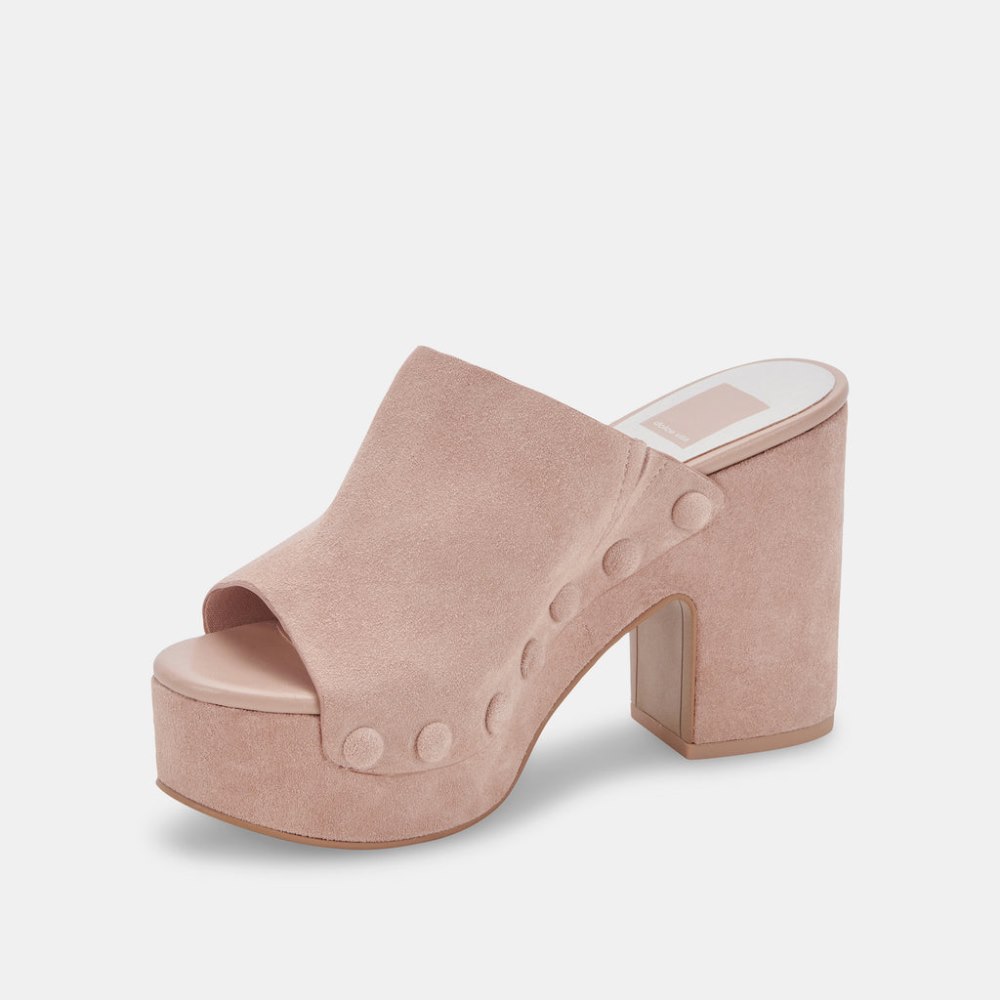 Dolce Vita Emol Heels Blush Suede