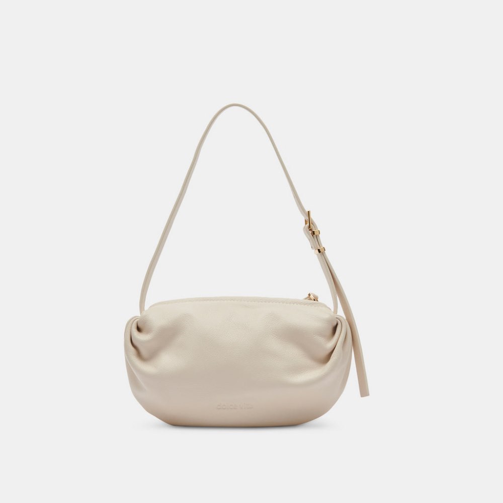 Dolce Vita Livi Shoulder Bag Ivory Leather
