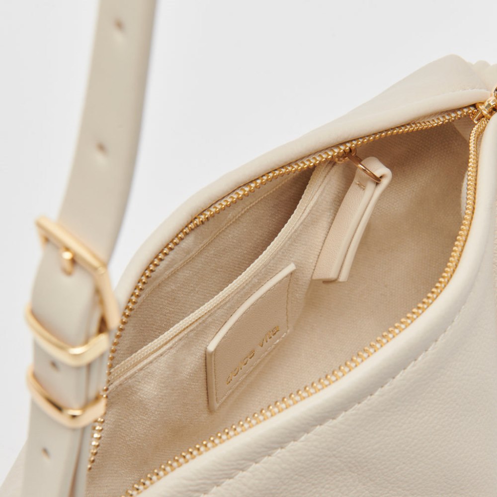 Dolce Vita Livi Shoulder Bag Ivory Leather