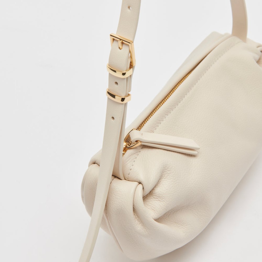 Dolce Vita Livi Shoulder Bag Ivory Leather