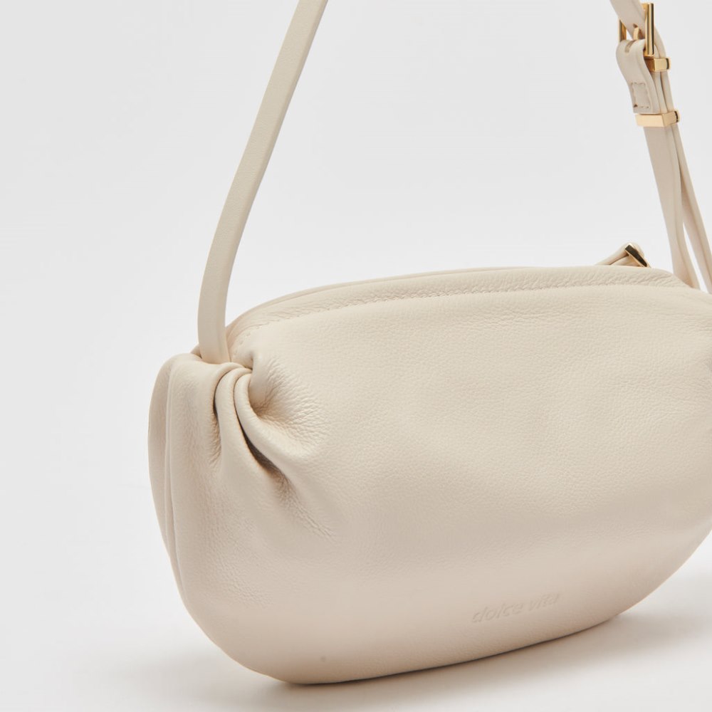 Dolce Vita Livi Shoulder Bag Ivory Leather