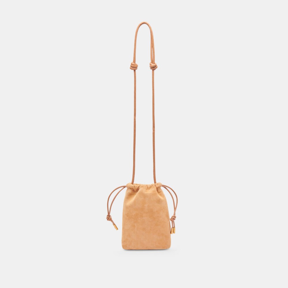 Dolce Vita Evie Crossbody Pouch Rusty Oak Suede