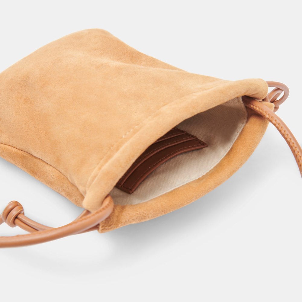 Dolce Vita Evie Crossbody Pouch Rusty Oak Suede