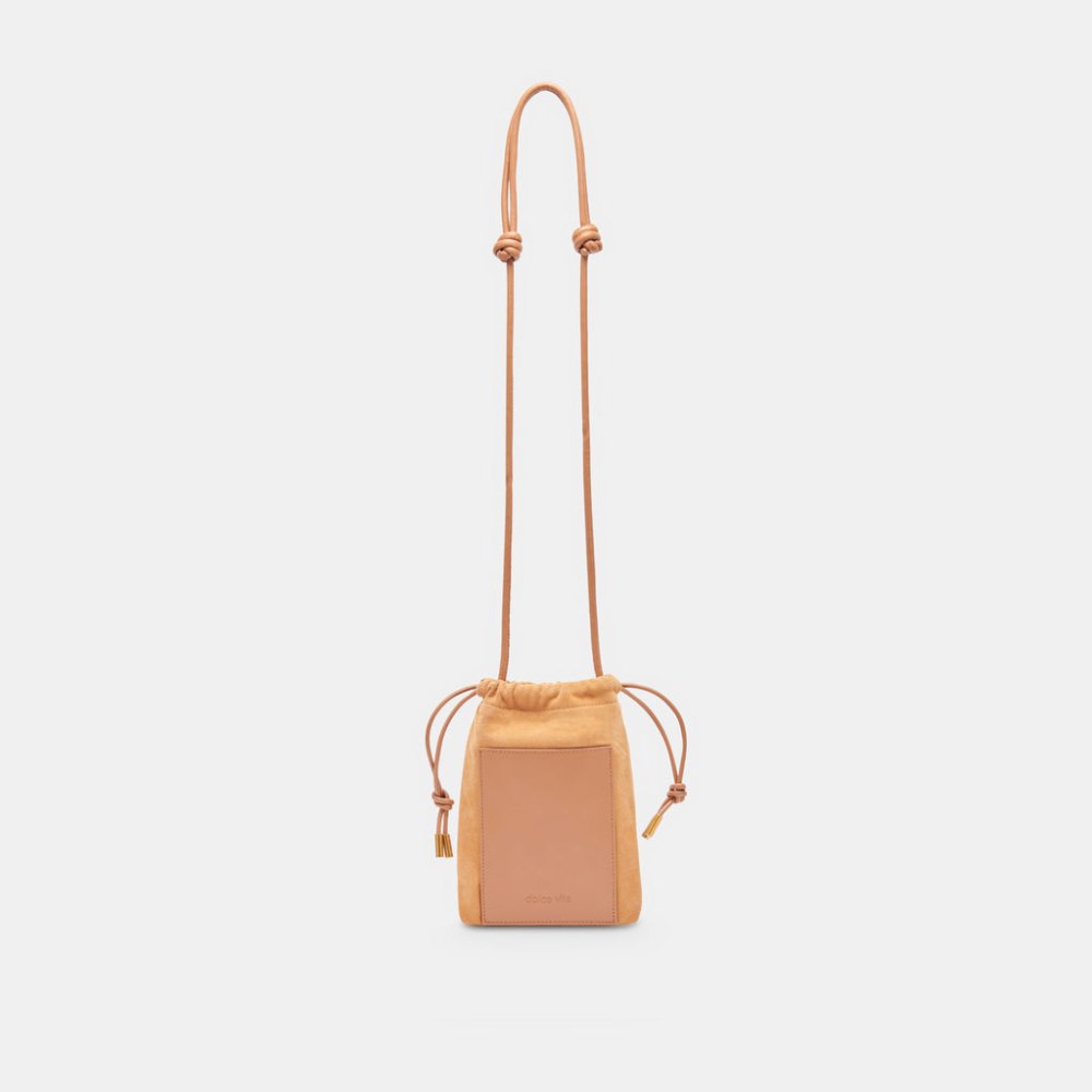 Dolce Vita Evie Crossbody Pouch Rusty Oak Suede