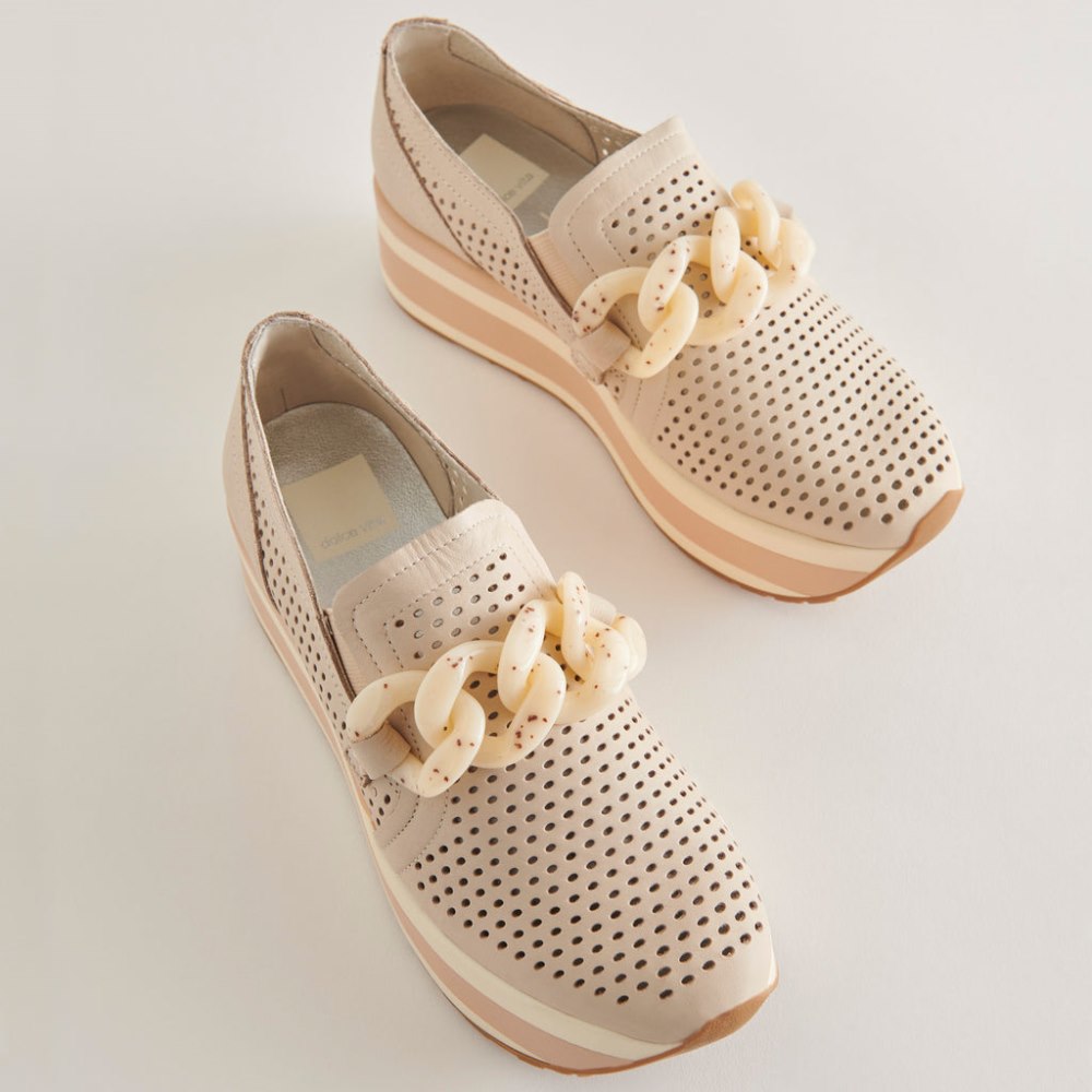 Dolce Vita Jhenee Perforated Sneakers Sand Nubuck