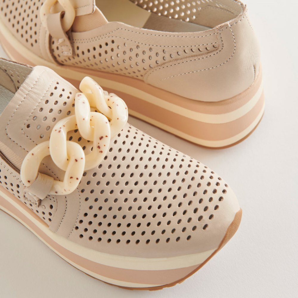 Dolce Vita Jhenee Perforated Sneakers Sand Nubuck
