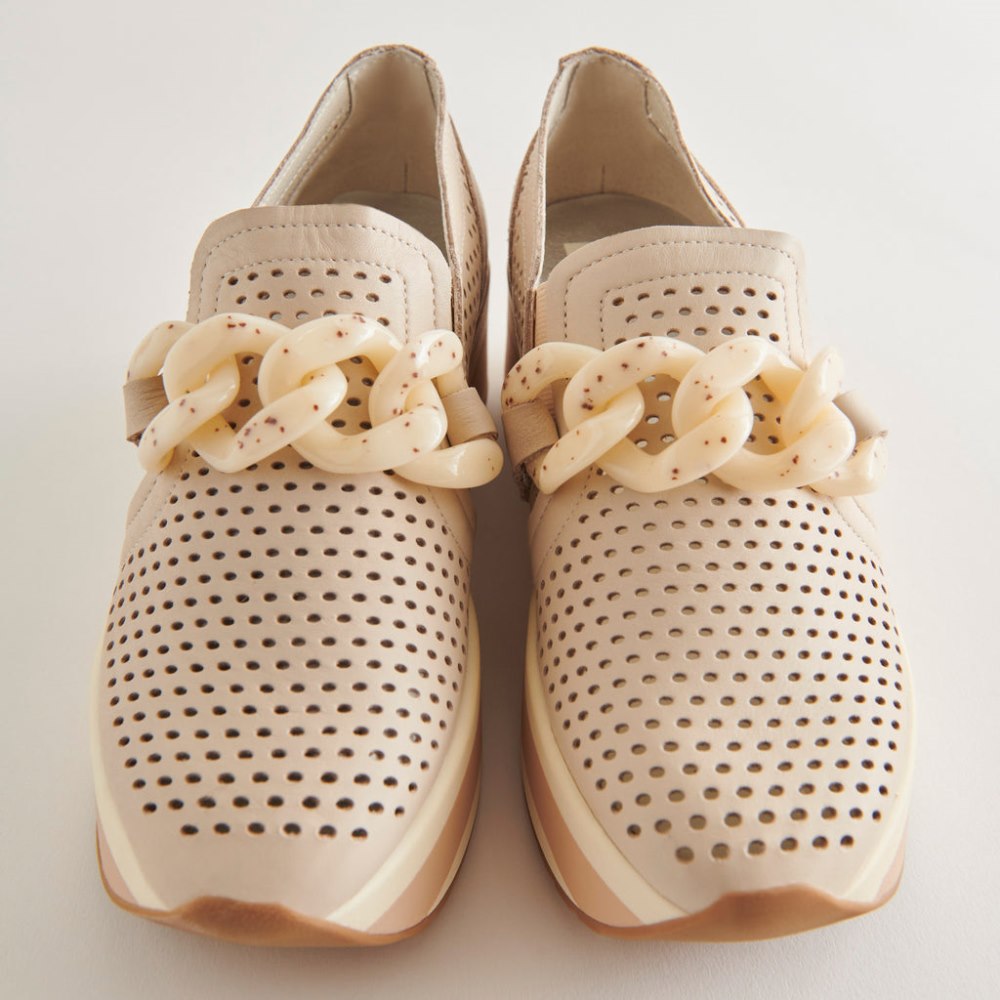 Dolce Vita Jhenee Perforated Sneakers Sand Nubuck