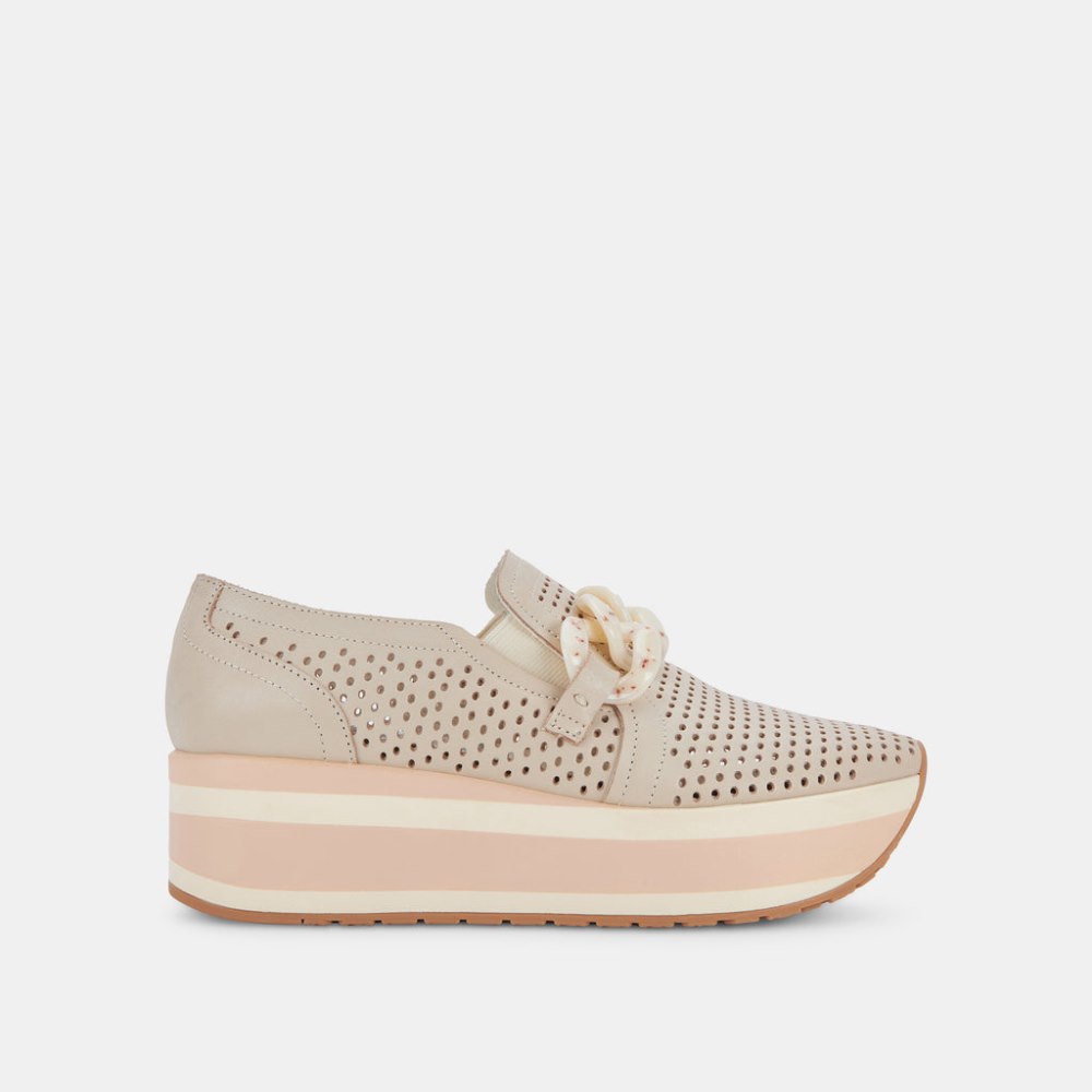 Dolce Vita Jhenee Perforated Sneakers Sand Nubuck