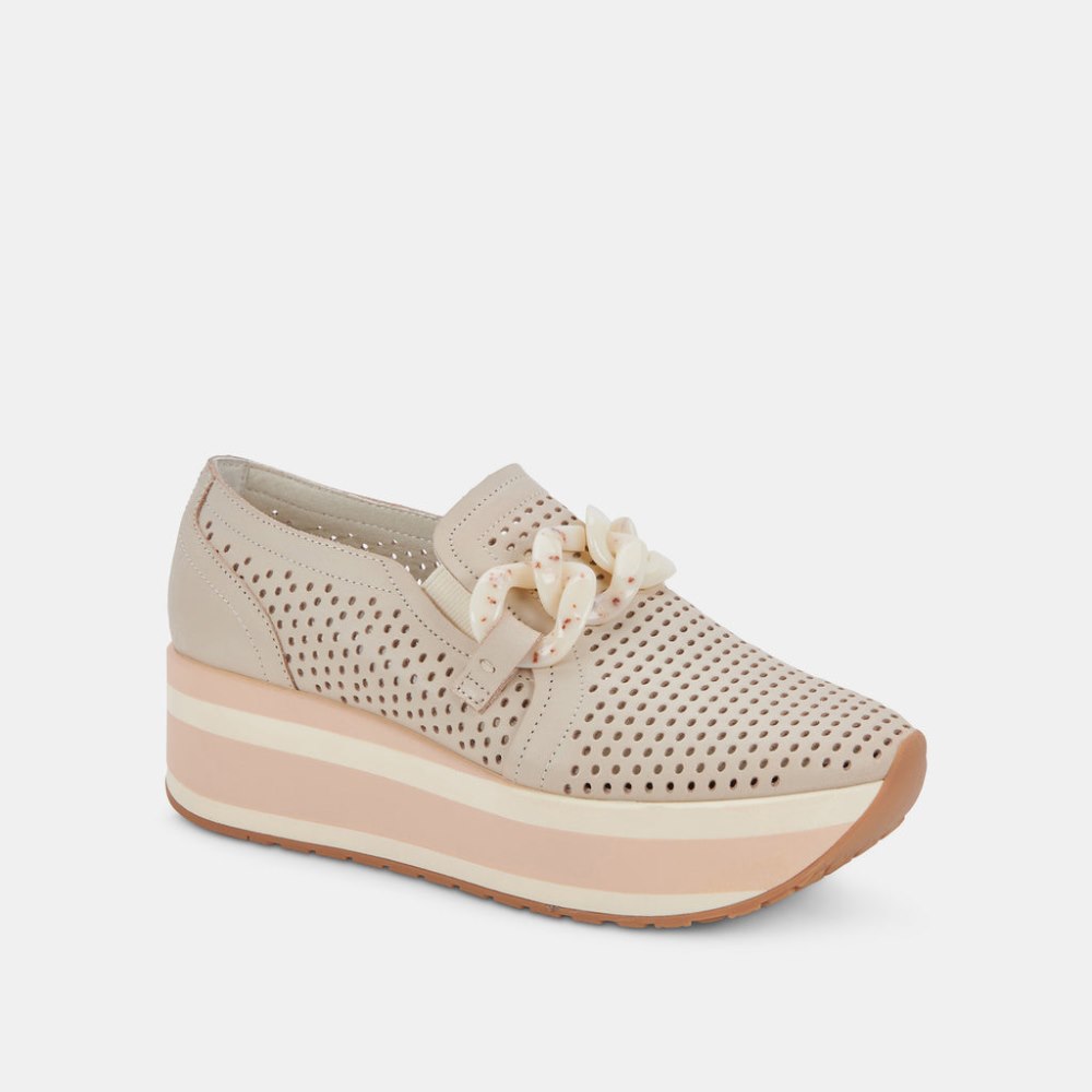 Dolce Vita Jhenee Perforated Sneakers Sand Nubuck