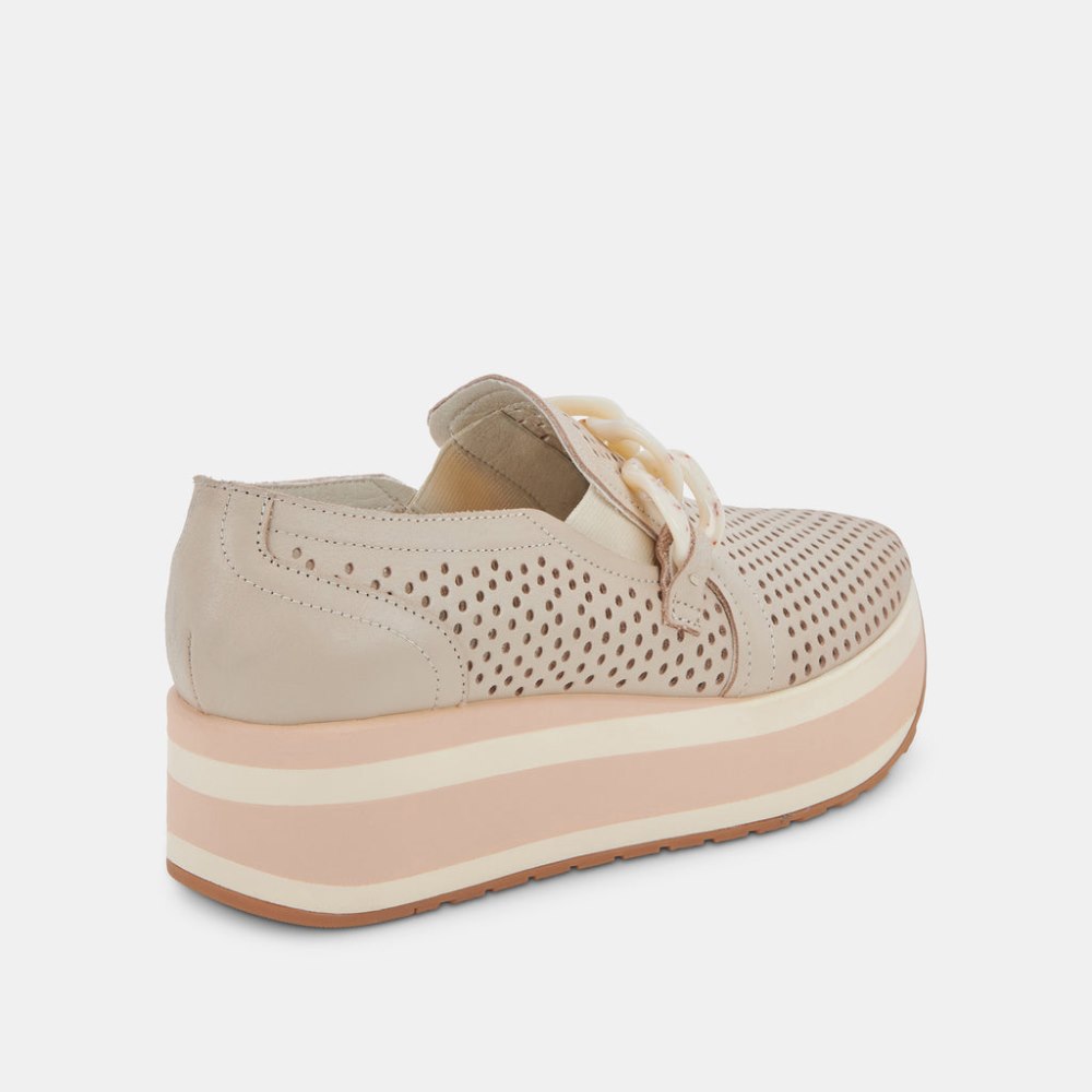 Dolce Vita Jhenee Perforated Sneakers Sand Nubuck