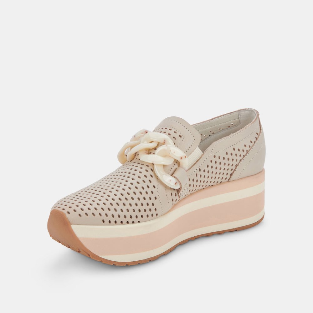 Dolce Vita Jhenee Perforated Sneakers Sand Nubuck