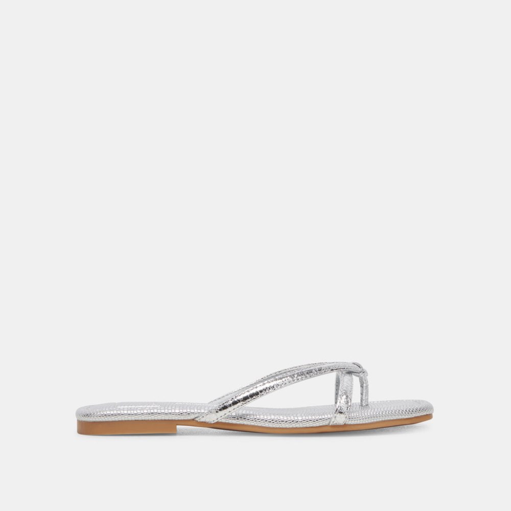 Dolce Vita Lucca Sandals Silver Distressed Stella