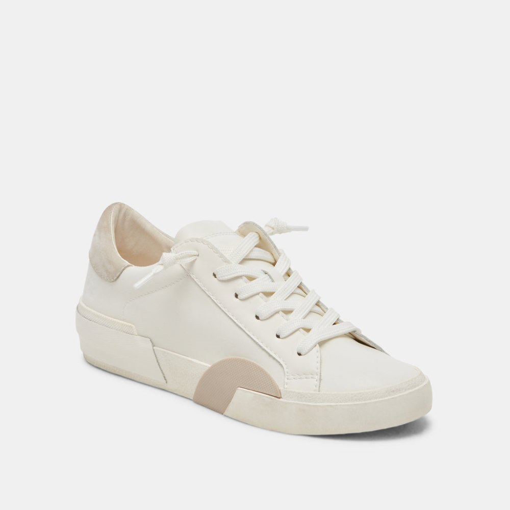 Dolce Vita Zina 360 Sneakers White Natural Recycled Leather