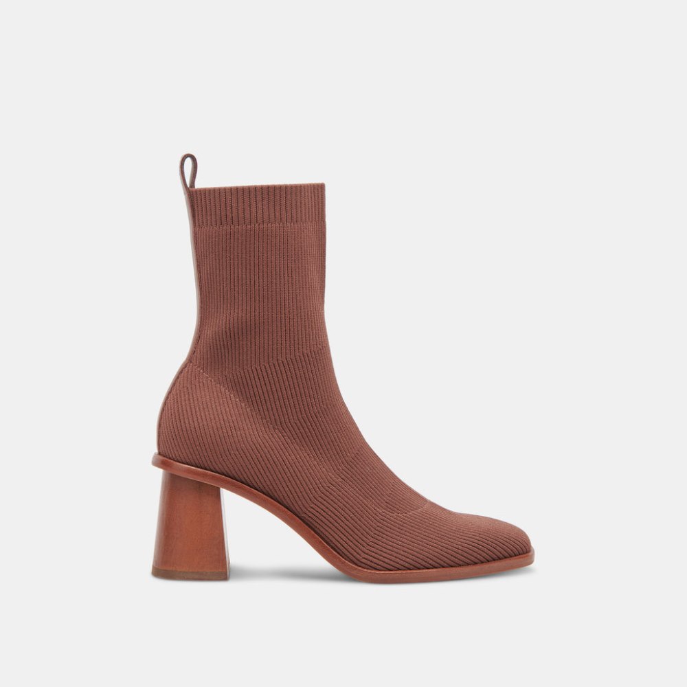 Dolce Vita Alaya Booties Brown Knit