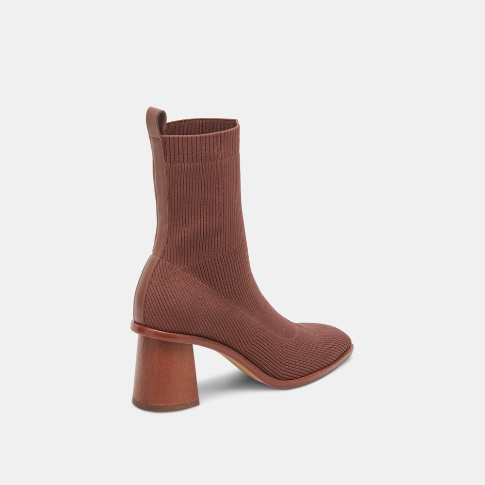 Dolce Vita Alaya Booties Brown Knit