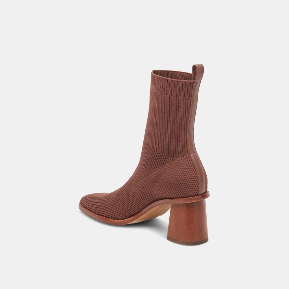 Dolce Vita Alaya Booties Brown Knit